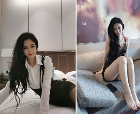 真实退役空姐下海，妖媚迷人的网红脸蛋，笔直的美腿搭配丝袜 绝了，落地窗开窗敞开着和金主爸爸做爱}