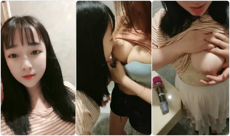 童颜巨乳两个萝莉妹子KTV唱歌厕所露奶，双女互舔奶子轮流口交舔弄，大白奶子非常诱人}