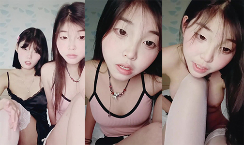 清纯颜值妹妹！和漂亮闺蜜一起！双女舌吻调情，翘起屁股看嫩穴，白丝极品美腿，掰穴展示很紧致}