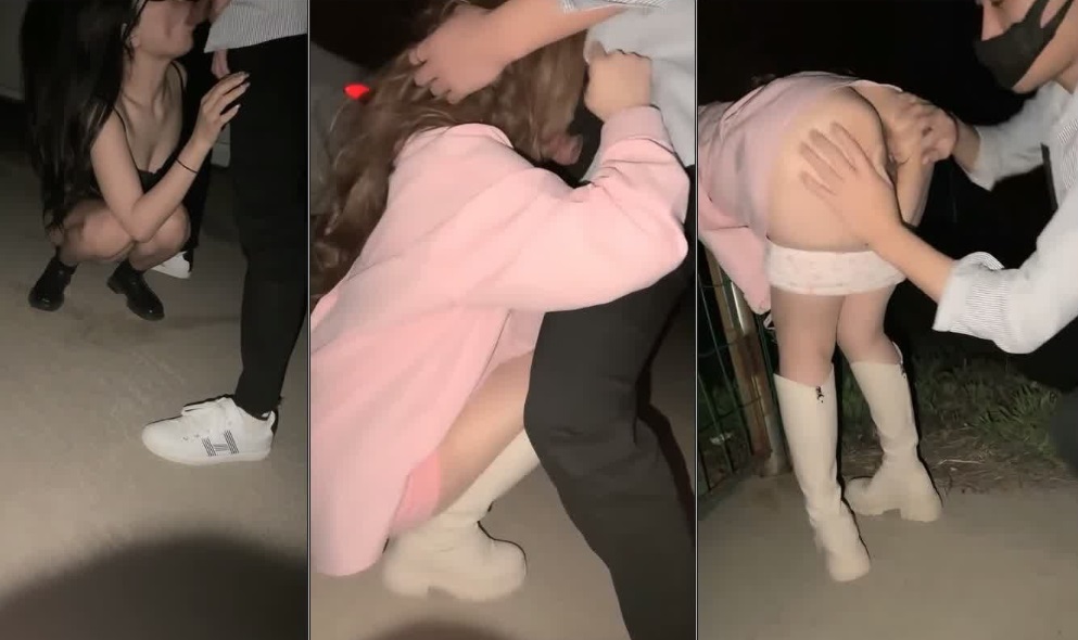 两个骚女深夜驾车户外！没穿内裤塞着跳蛋！蹲着野外尿尿，深喉插嘴吐了，翘起屁股摸穴后入}