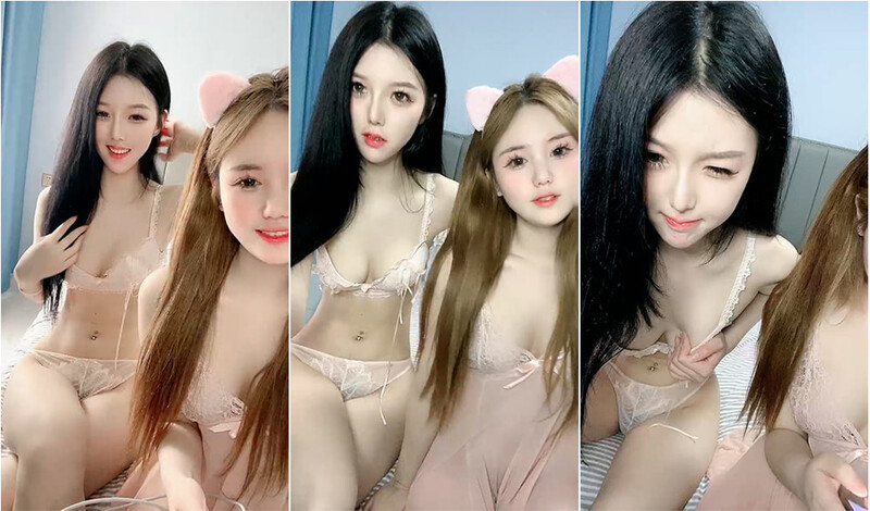 高顏值姐妹花,兩個小妹妹顏值都不低,性感套裝內衣似漏非漏更是誘人}