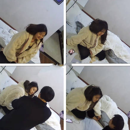 新流出安防酒店摄像头偷拍颜值还可以的女孩子和猥琐小胖男友开房做爱